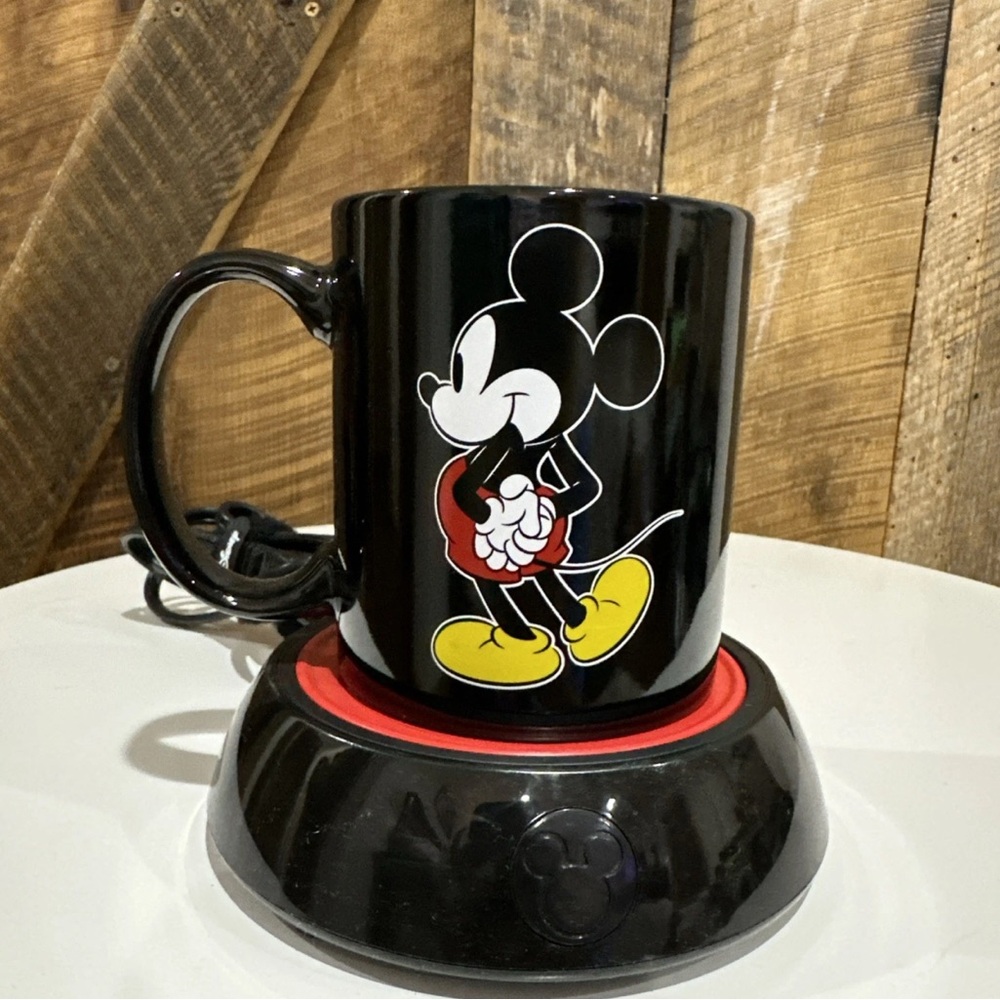 Disney Classic Mickey Mouse Coffee Mug with Electric Warmer 10oz Ceramic Cup - Picture 4 of 8
